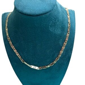 🆕 19” X Figaro Gold Filled Chain Womens Necklace